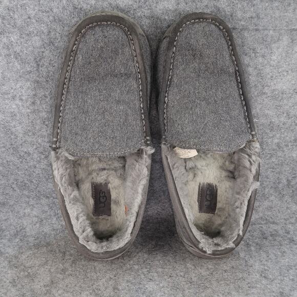 Ugg Shoes Mens 10 Ascot Slipper Wool Leather Loafer Rubber Sole Slip On Casual main image 7